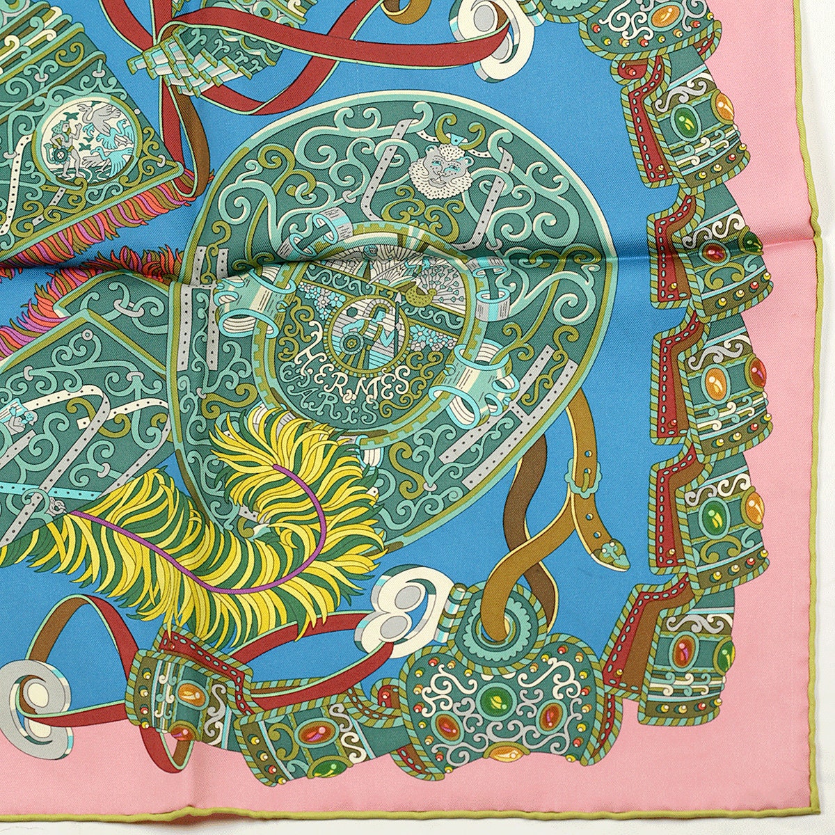 Hermes Scarf "Sous L'Egide de Mars" by Pierre Marie 90cm Silk