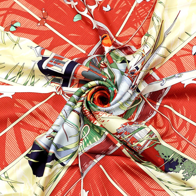 Hermes Scarf "Varangues" by Dimitri Rybaltchenko 90cm Silk