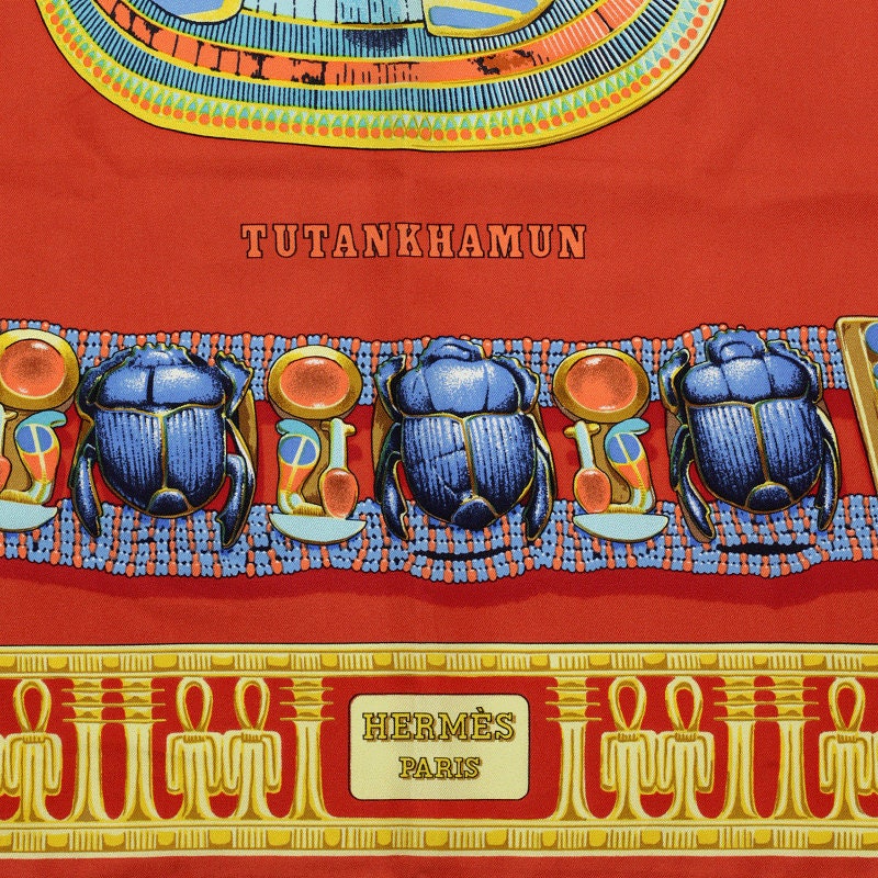 Hermes Scarf "Tutankhamun" by Vladimir Rybaltchenko Vintage 90cm Silk | Foulard Carre