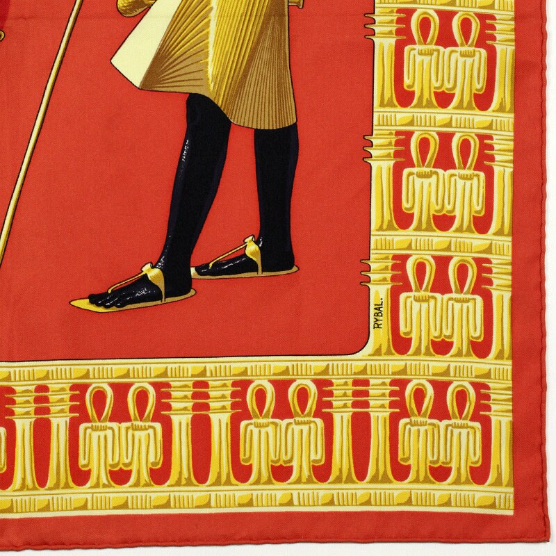 Hermes Scarf "Tutankhamun" by Vladimir Rybaltchenko Vintage 90cm Silk | Foulard Carre