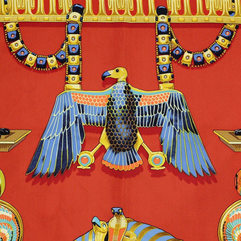 Hermes Scarf "Tutankhamun" by Vladimir Rybaltchenko Vintage 90cm Silk | Foulard Carre