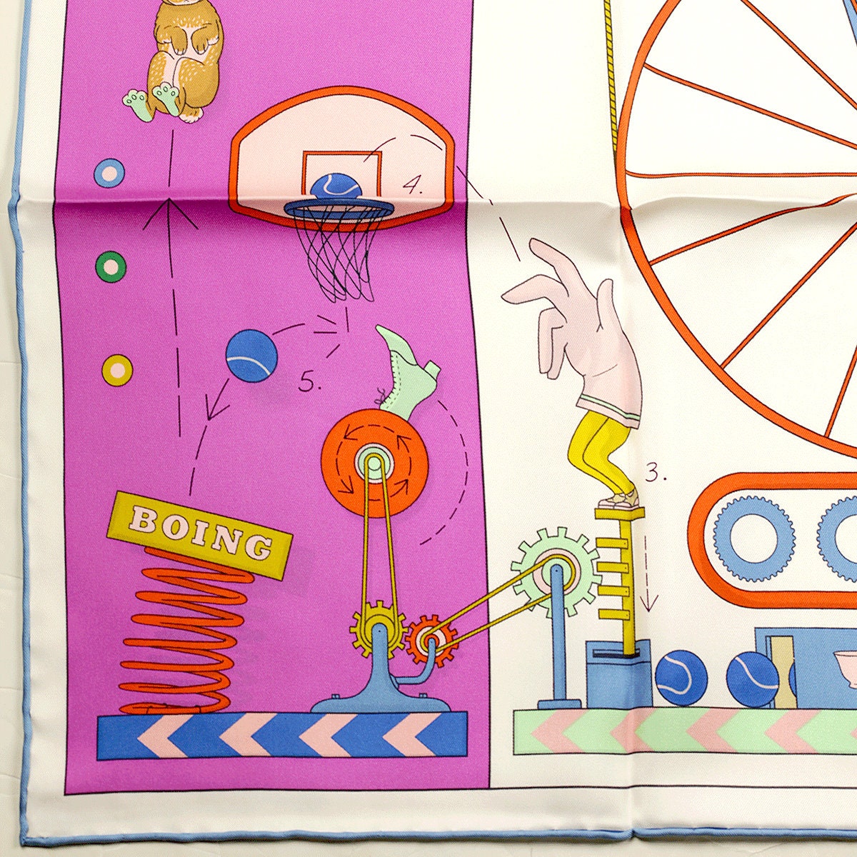 エルメス　スカーフ 90cm 人気柄‼️「Tea for Two」 コーデのポイントに♪】HERMES カレ90 Tea for Two スカーフ (HERMES