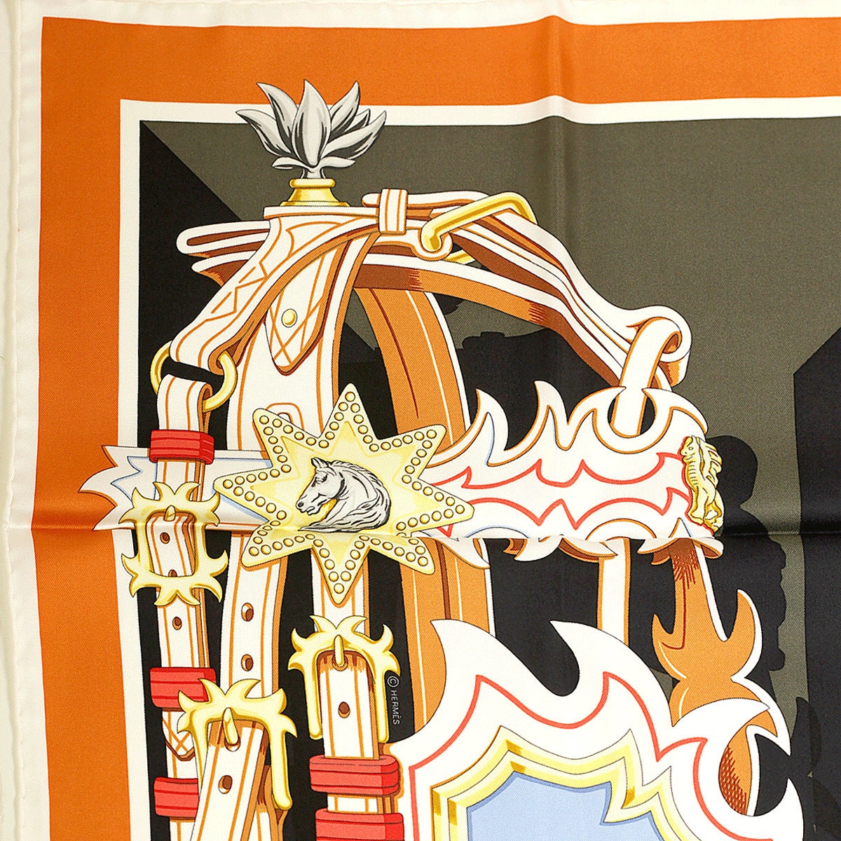 Hermes Scarf "Brides et Destin" by Daiske Nomura 90cm Silk