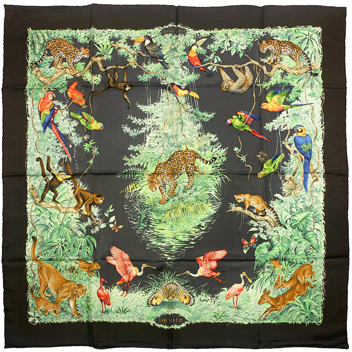 Hermes Scarf "Equateur" by Robert Dallet 90cm Silk