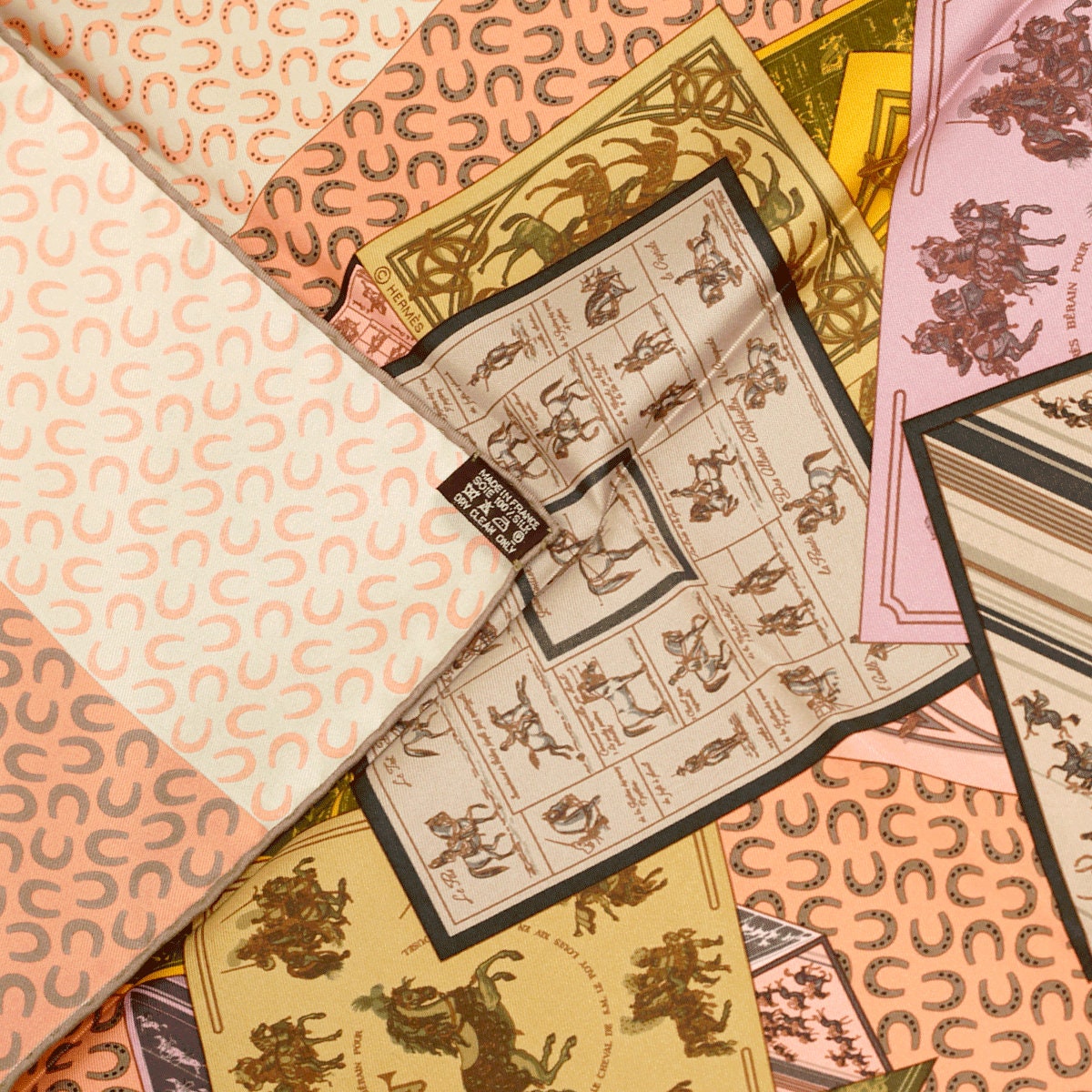 Hermes Scarf "A Cheval Sur Mon Carre" by Bali Barret 90cm Silk | Carre Foulard