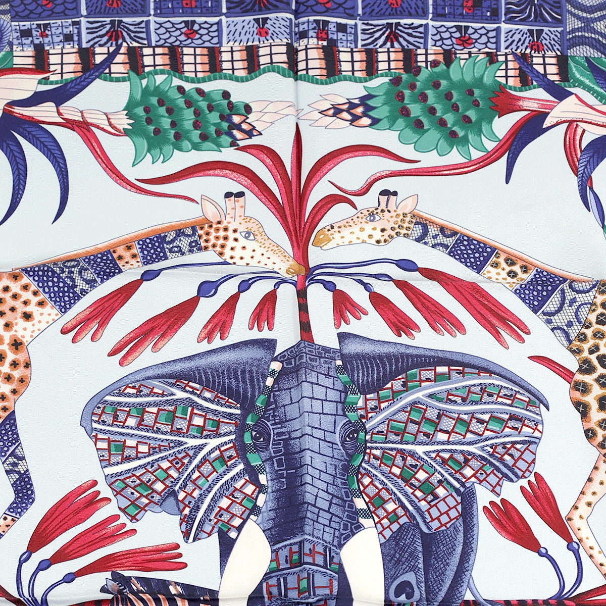 Hermes Scarf "Marche du Zambeze" by Ardmore Artists 90cm Silk | Wash Carre