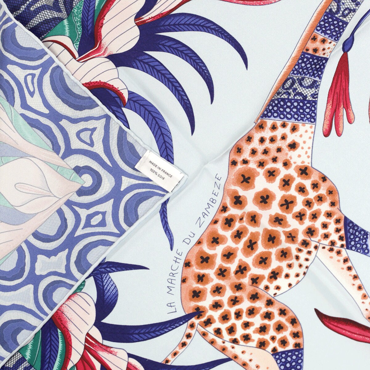 Hermes Scarf "Marche du Zambeze" by Ardmore Artists 90cm Silk | Wash Carre