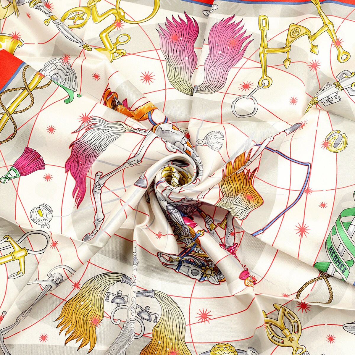 Hermes Scarf "Chorus Stellarum" by Daiske Nomura 70cm Silk | NWT