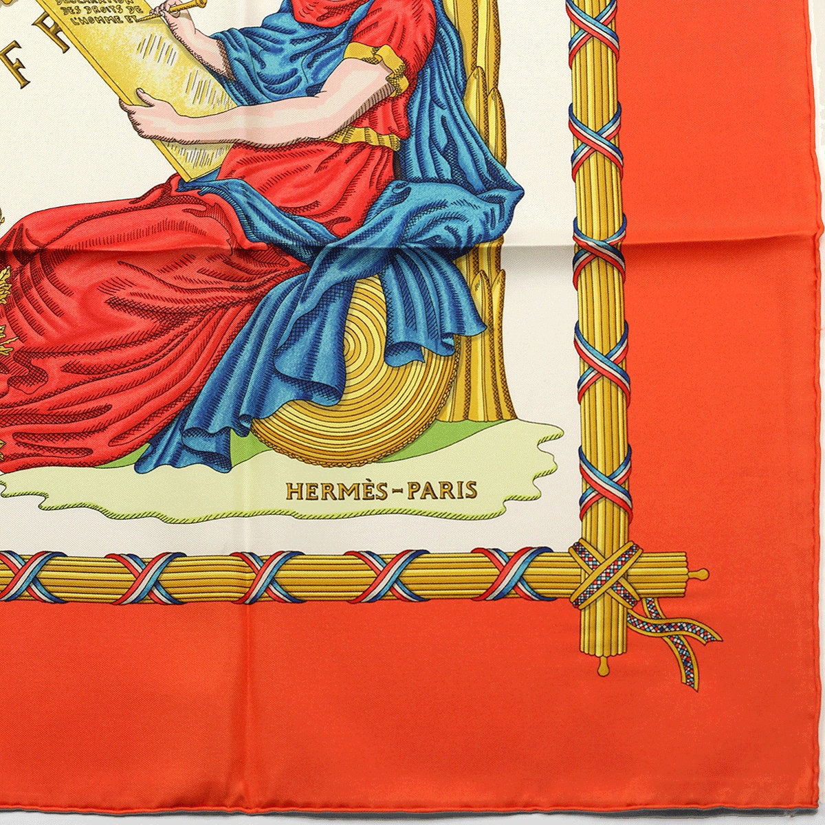 Hermes Scarf "1789 Liberte Egalite Fraternite" by Joachim Metz Vintage 90cm Silk | Carre Foulard