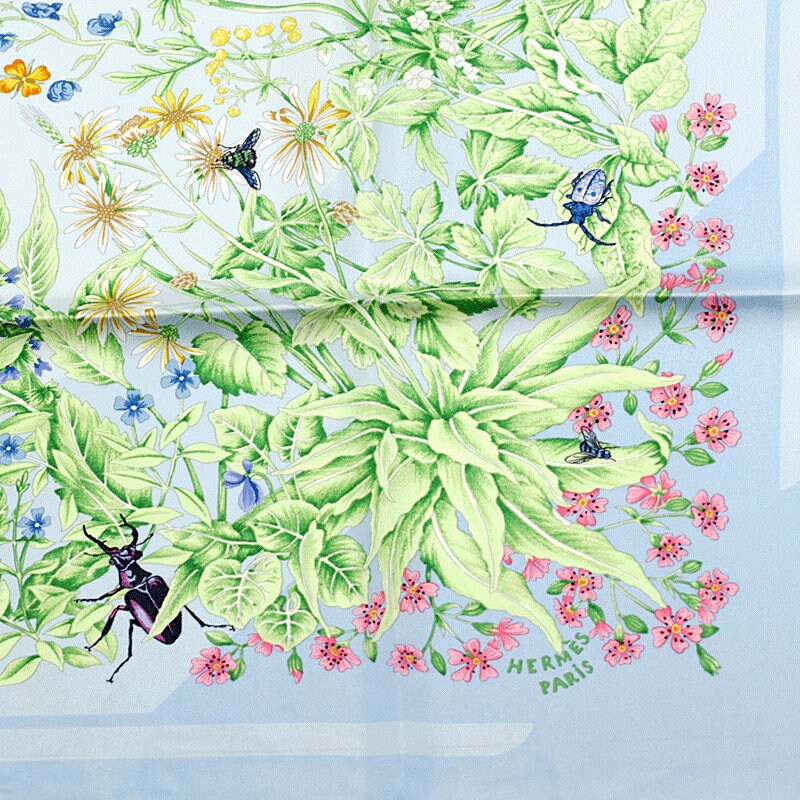 Hermes Scarf "La Prairie" by Antoine De Jacquelot 90cm Silk | Carre Foulard