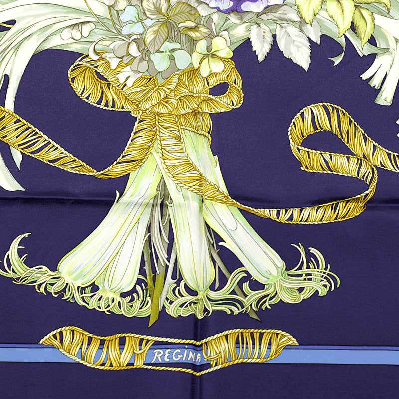 Hermes Scarf "Regina" by Leila Menchari 90cm Silk