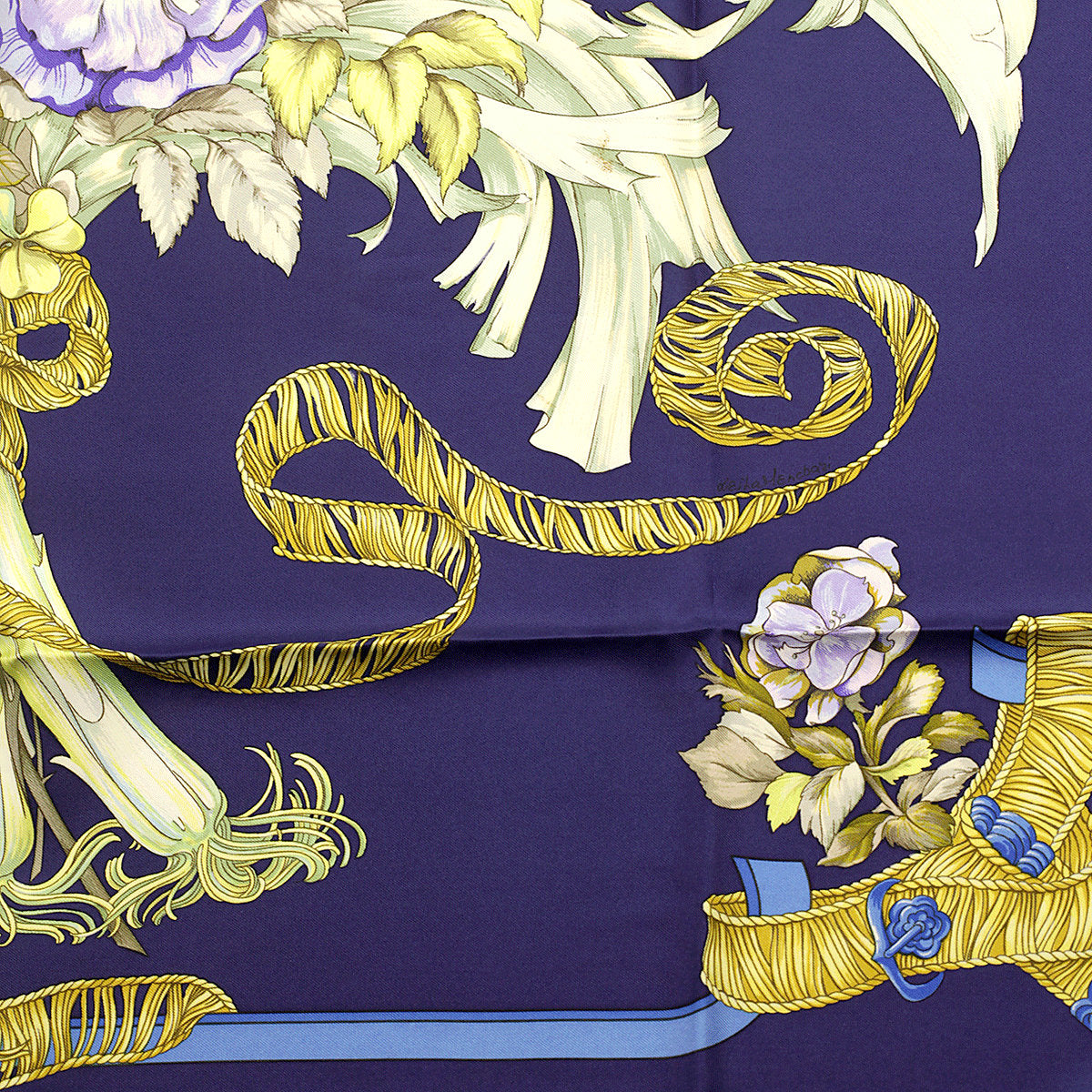 Hermes Scarf "Regina" by Leila Menchari 90cm Silk