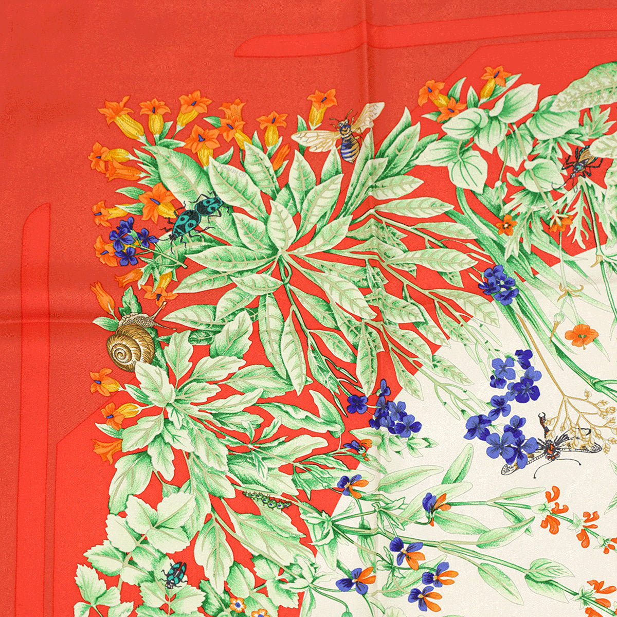 Hermes Scarf "La Prairie" by Antoine De Jacquelot Vintage 90cm Silk