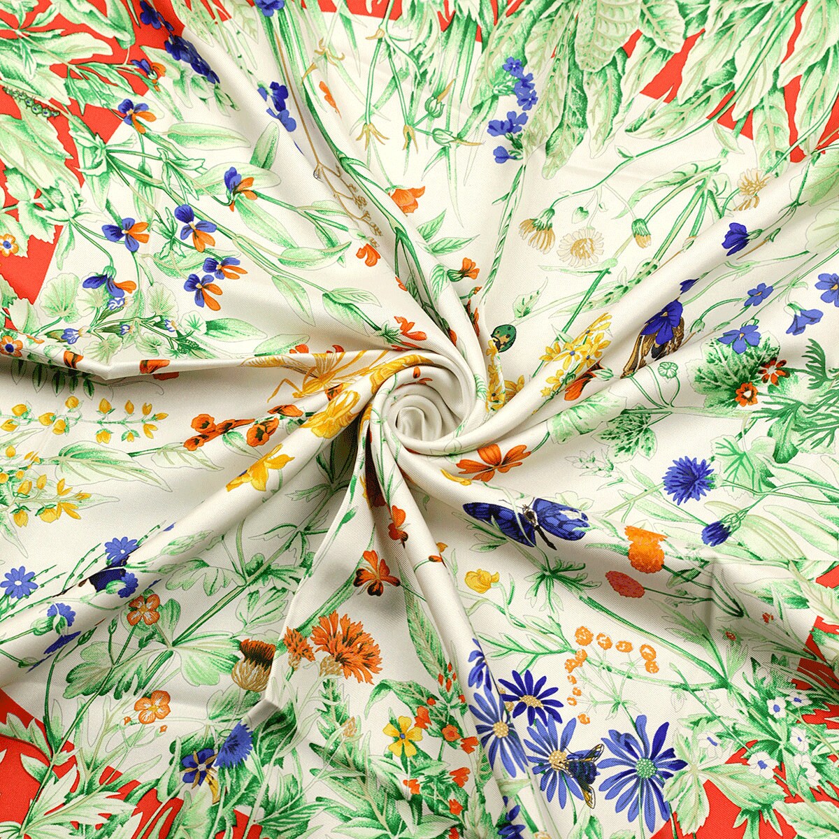 Hermes Scarf "La Prairie" by Antoine De Jacquelot Vintage 90cm Silk