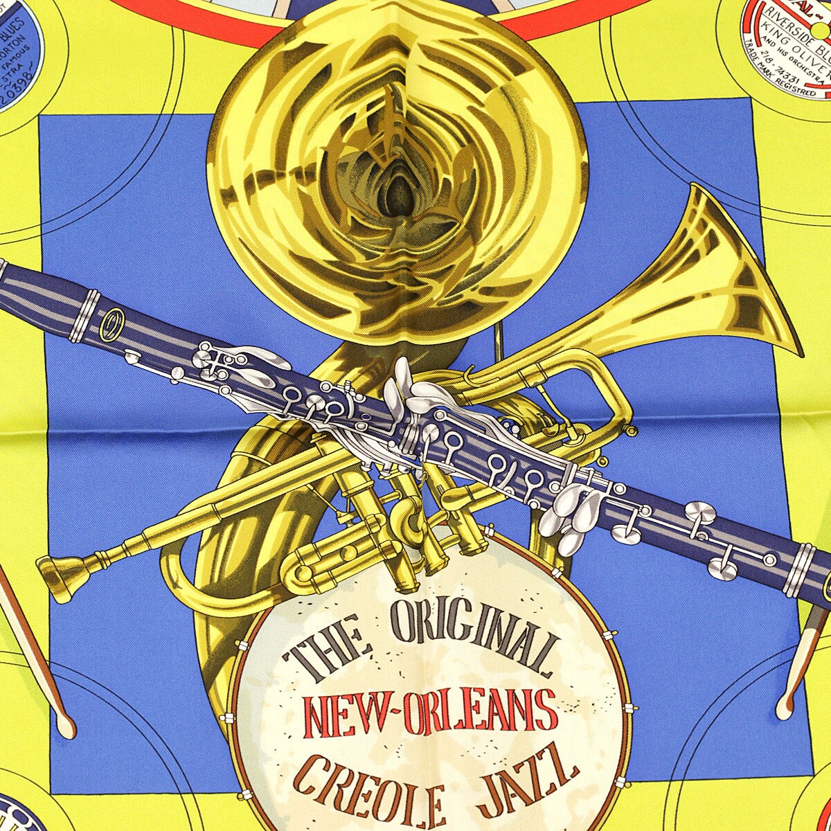 Hermes Scarf "New Orleans Creole Jazz" by Loic Dubigeon 90cm Silk | Carre