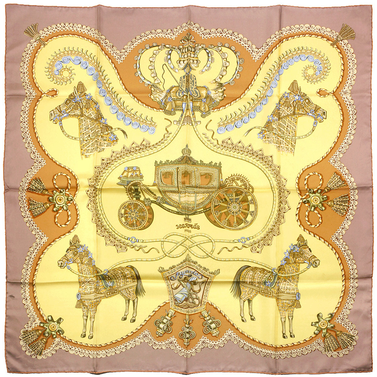 Hermes Scarf "Paperoles" by Claudia Stuhlhofer Mayr 90cm Silk | Carre