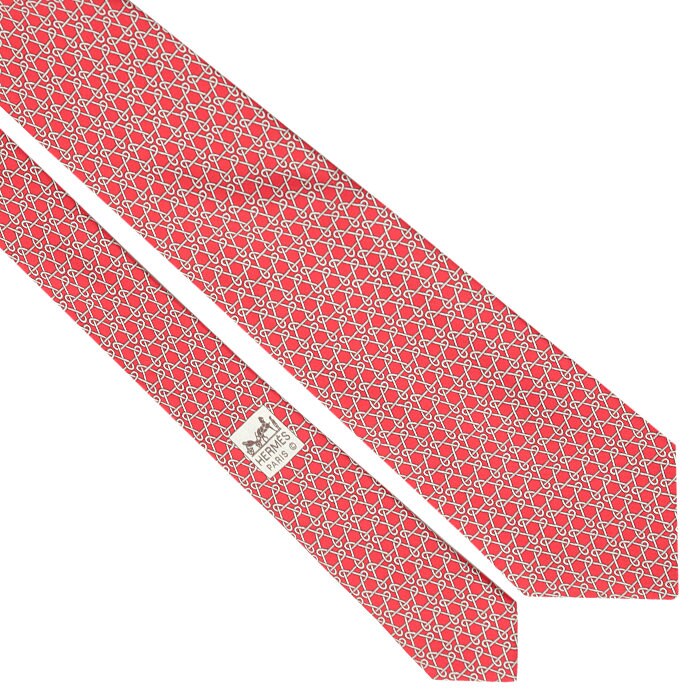 Hermes Men's Silk Tie Geometric Pattern 5338 | Necktie Cravate