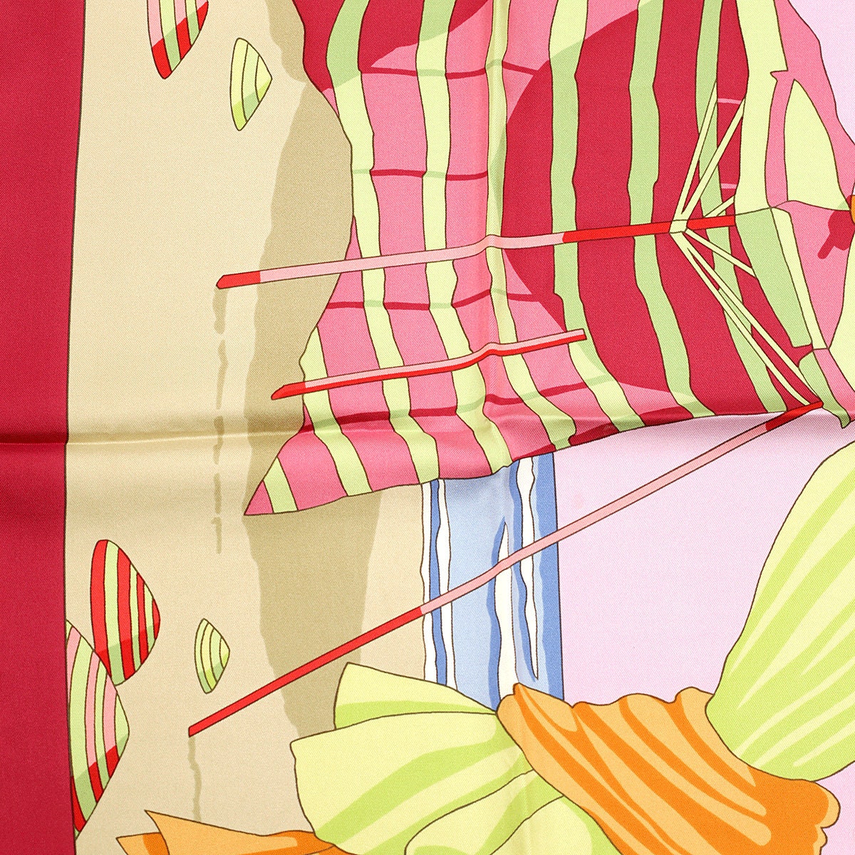 Hermes Scarf "Charmes des Plages Normandes II" by Loic Dubigeon 90cm Silk | Carre
