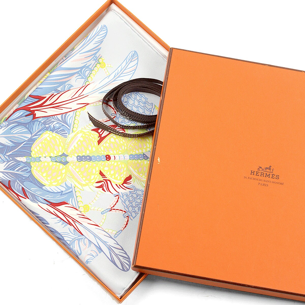 Hermes Scarf "Danse Pacifique" by Laurence Bourthoumieux 90cm Silk