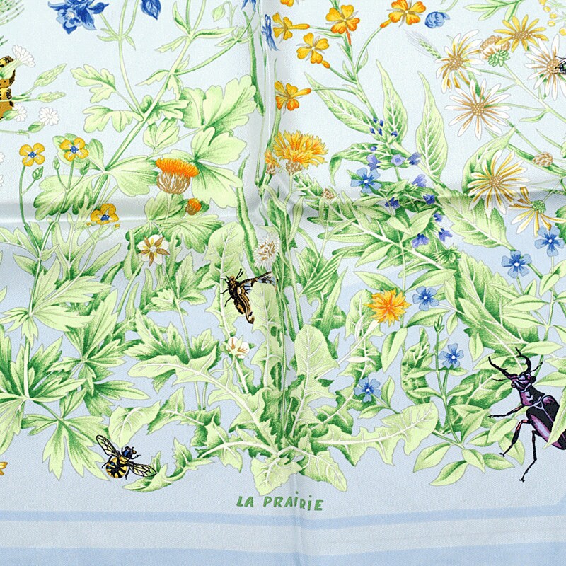 Hermes Scarf "La Prairie" by Antoine De Jacquelot 90cm Silk | Carre Foulard