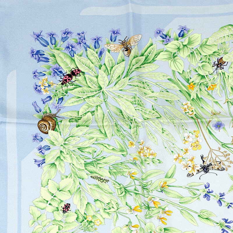 Hermes Scarf "La Prairie" by Antoine De Jacquelot 90cm Silk | Carre Foulard