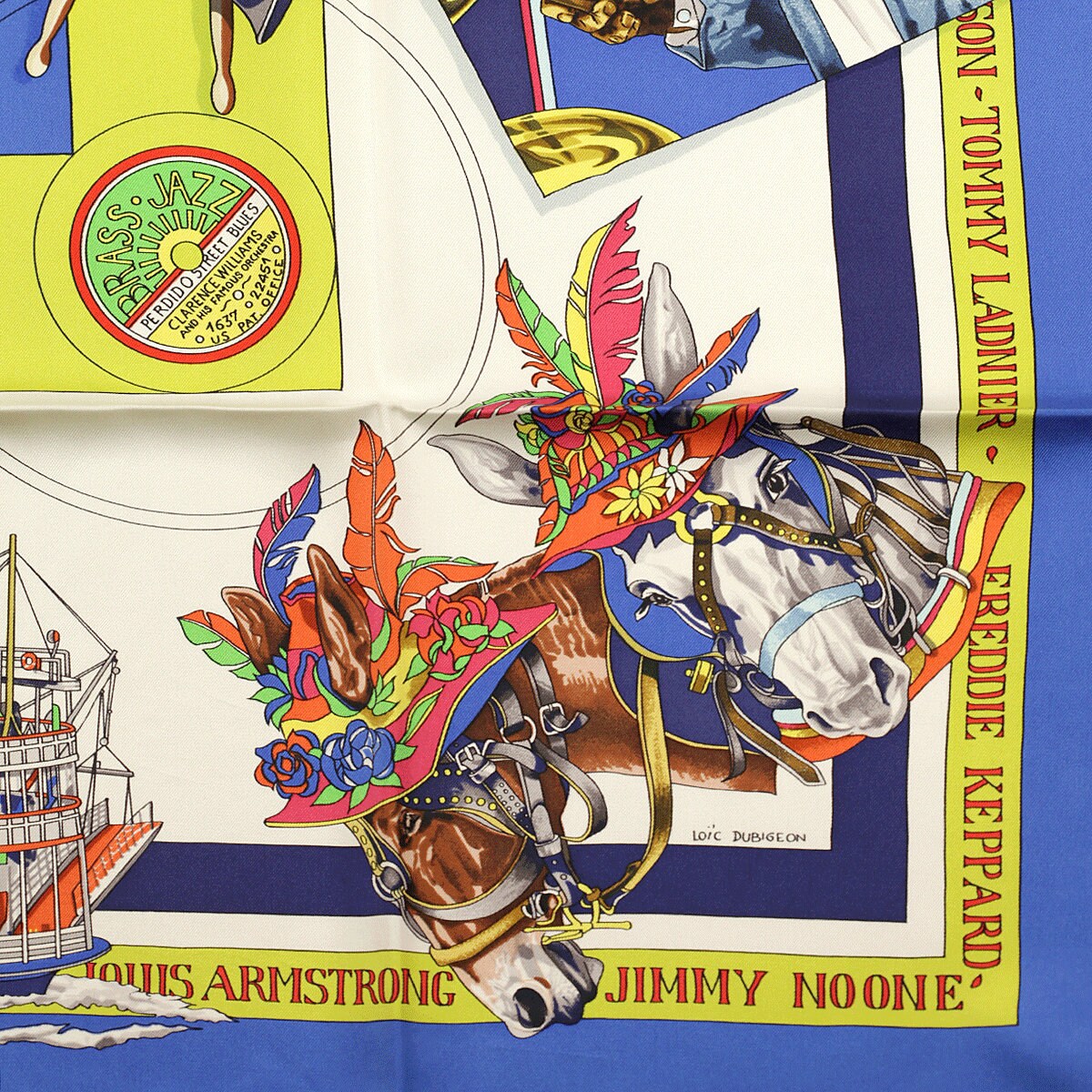Hermes Scarf "New Orleans Creole Jazz" by Loic Dubigeon 90cm Silk | Carre