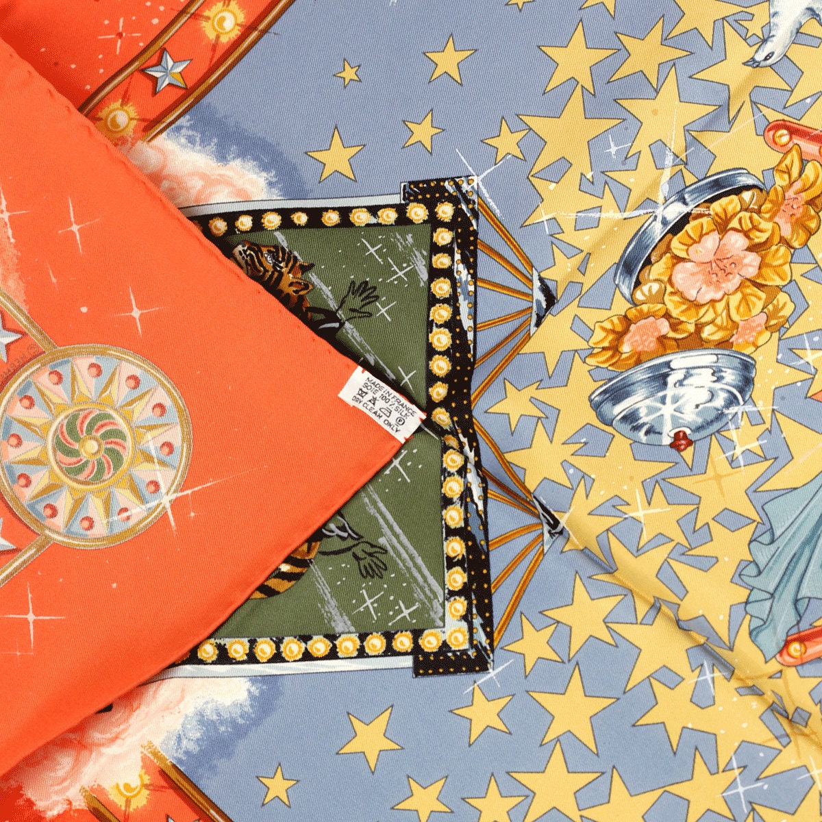 Hermès Carré 90 La Magie Hermès Scarf Carré 90 La Magie Silk 100% made in France USED | eBay