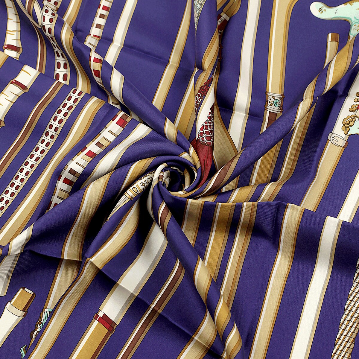 Hermes Scarf "Les Cannes" by Virginie Jamin 90cm Silk | Foulard Carre