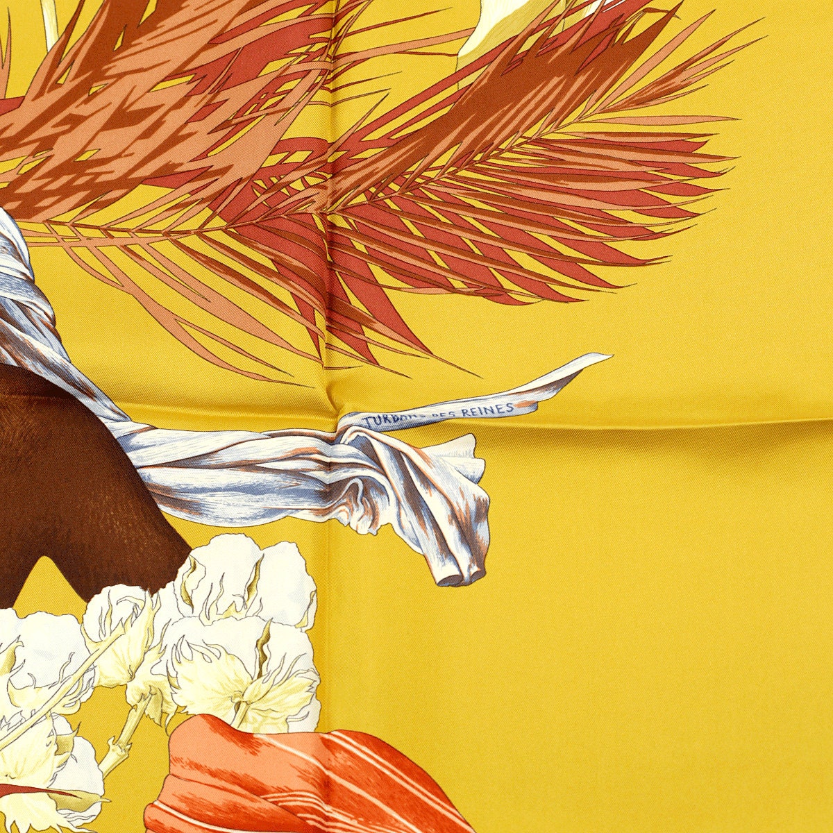 美品　HERMES　エルメス　カレ90《TURBANS DES REINES》 HERMES - エルメス スカーフ カレ90 TURBANS DES REINES【AFI22