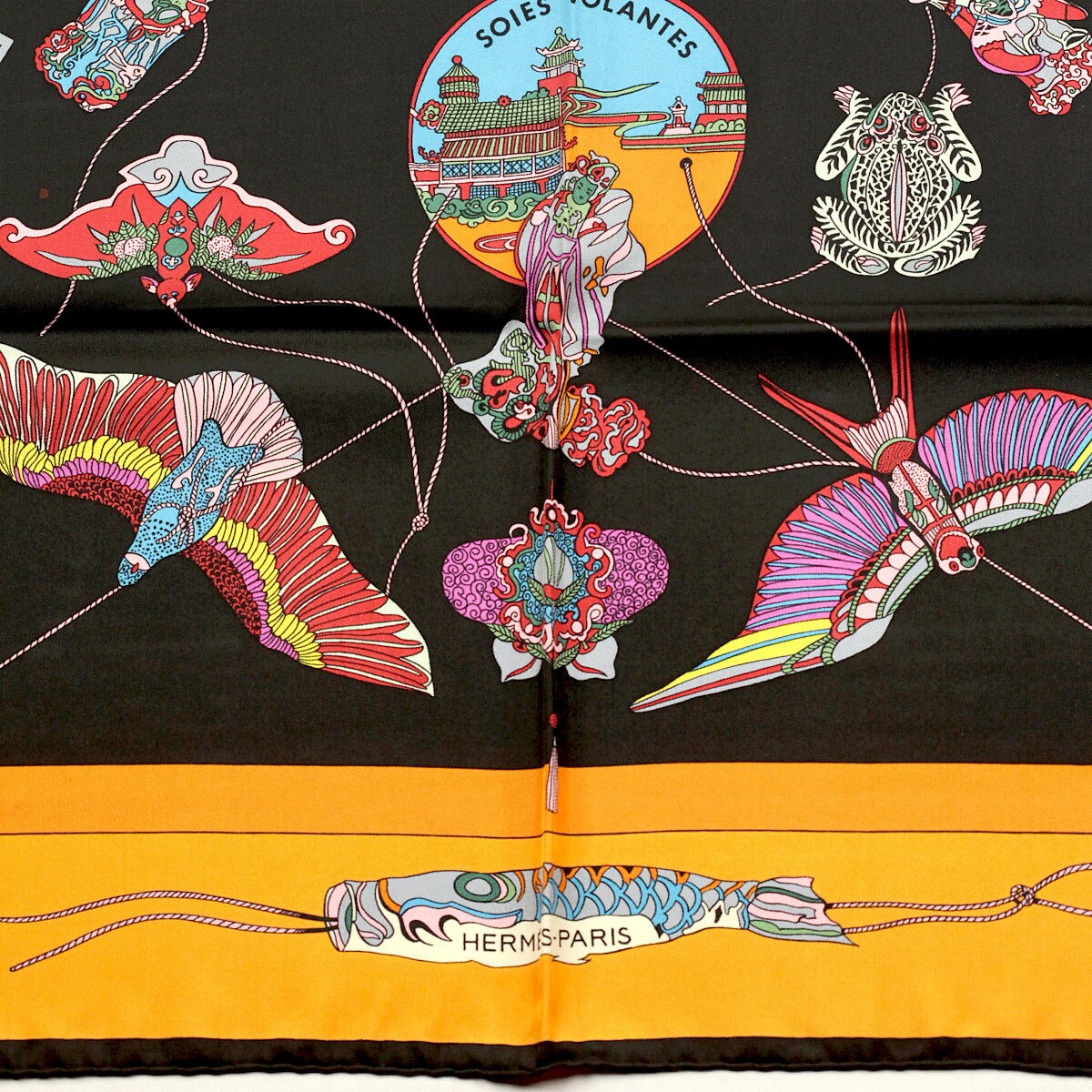 Hermes Scarf "Soies Volantes" by Loic Dubigeon 90cm Silk | Carre Foulard Rare