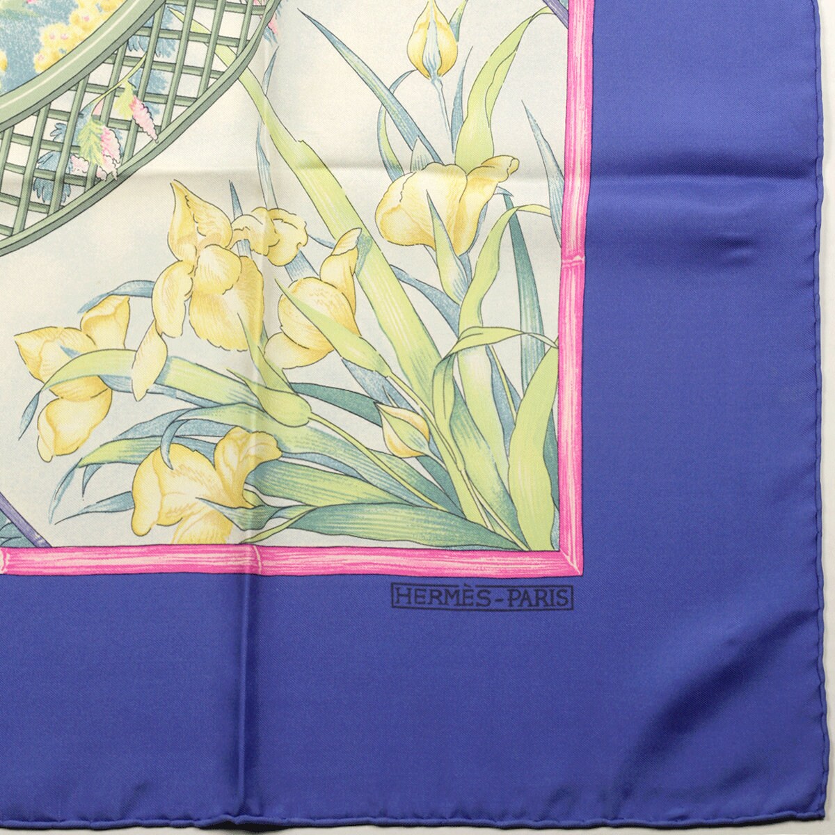 Hermes Scarf "Giverny" by Laurence Bourthoumieux 90cm Silk | Carre Foulard