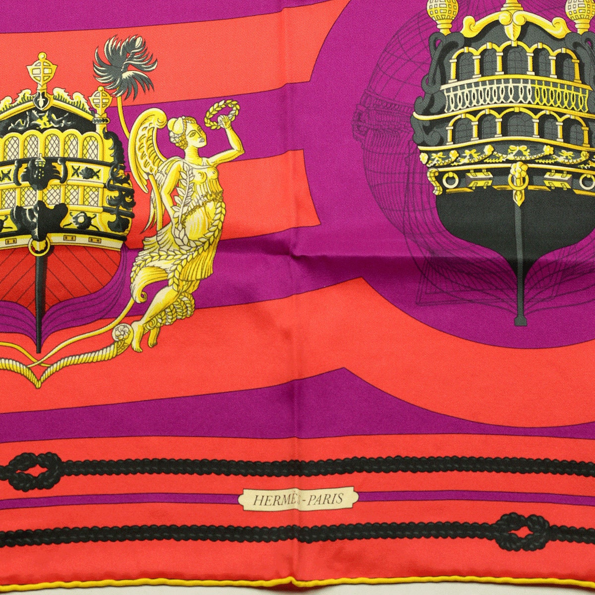 Hermes Scarf "Chateaux d'Arriere" by Julia Abadie 70cm Silk | Foulard Carre