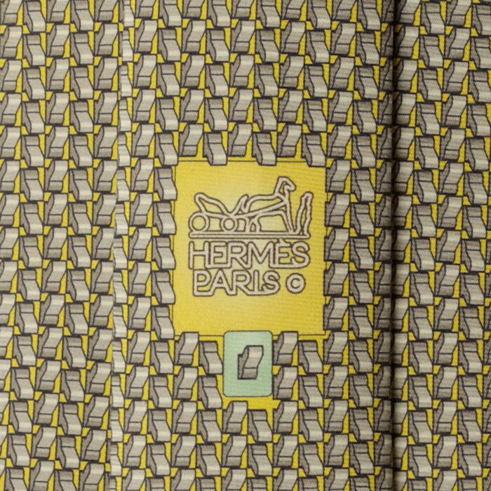Hermes Men's Silk Tie Modern Light Switches Pattern 645969 | Necktie Cravate