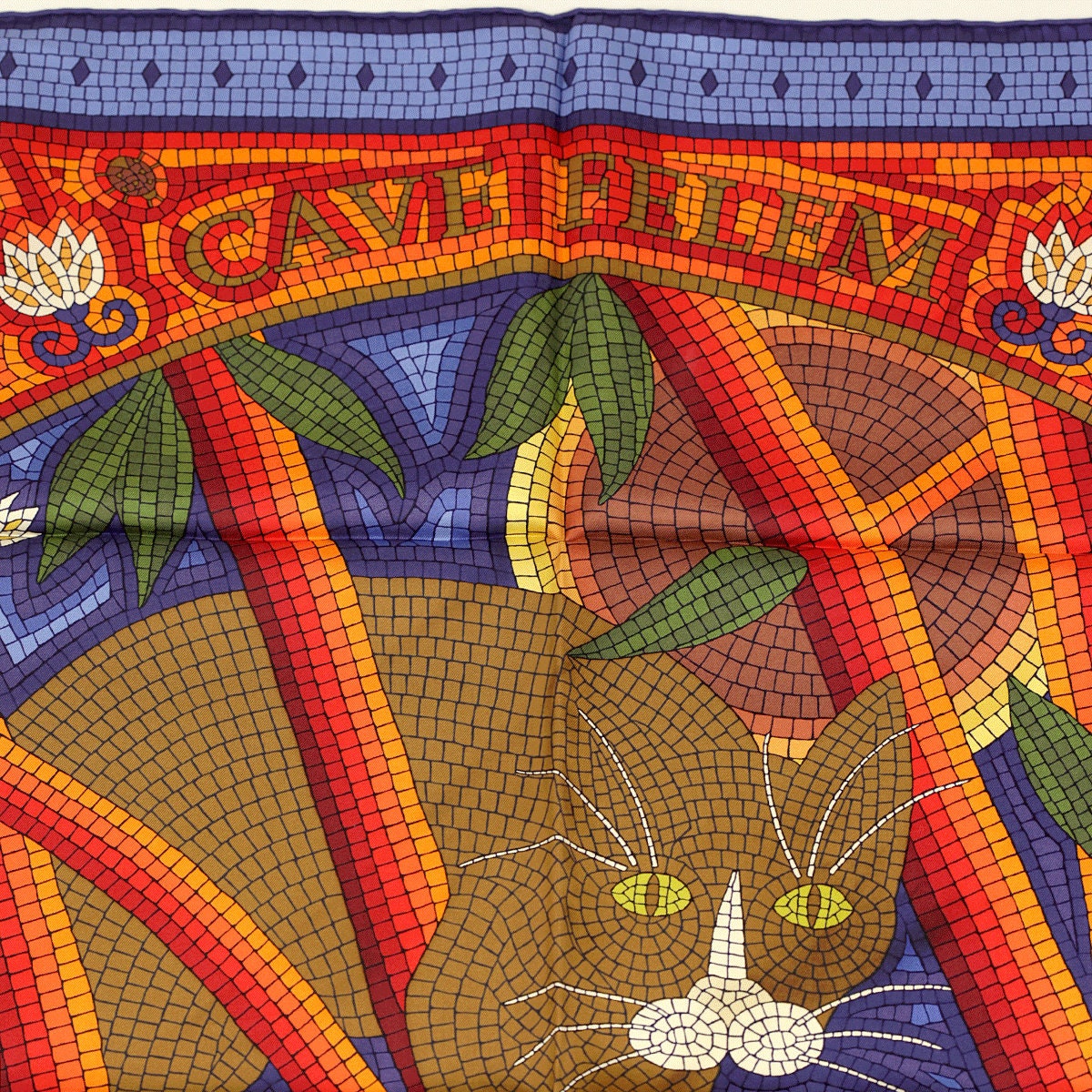 Hermes Scarf "Cave Felem" by Christine Henry 90cm Silk | Foulard Carre