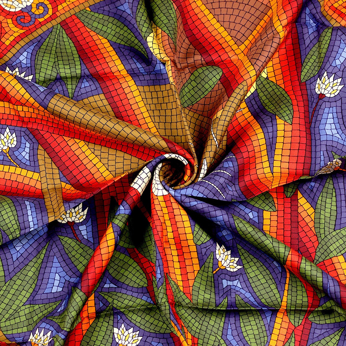 Hermes Scarf "Cave Felem" by Christine Henry 90cm Silk | Foulard Carre