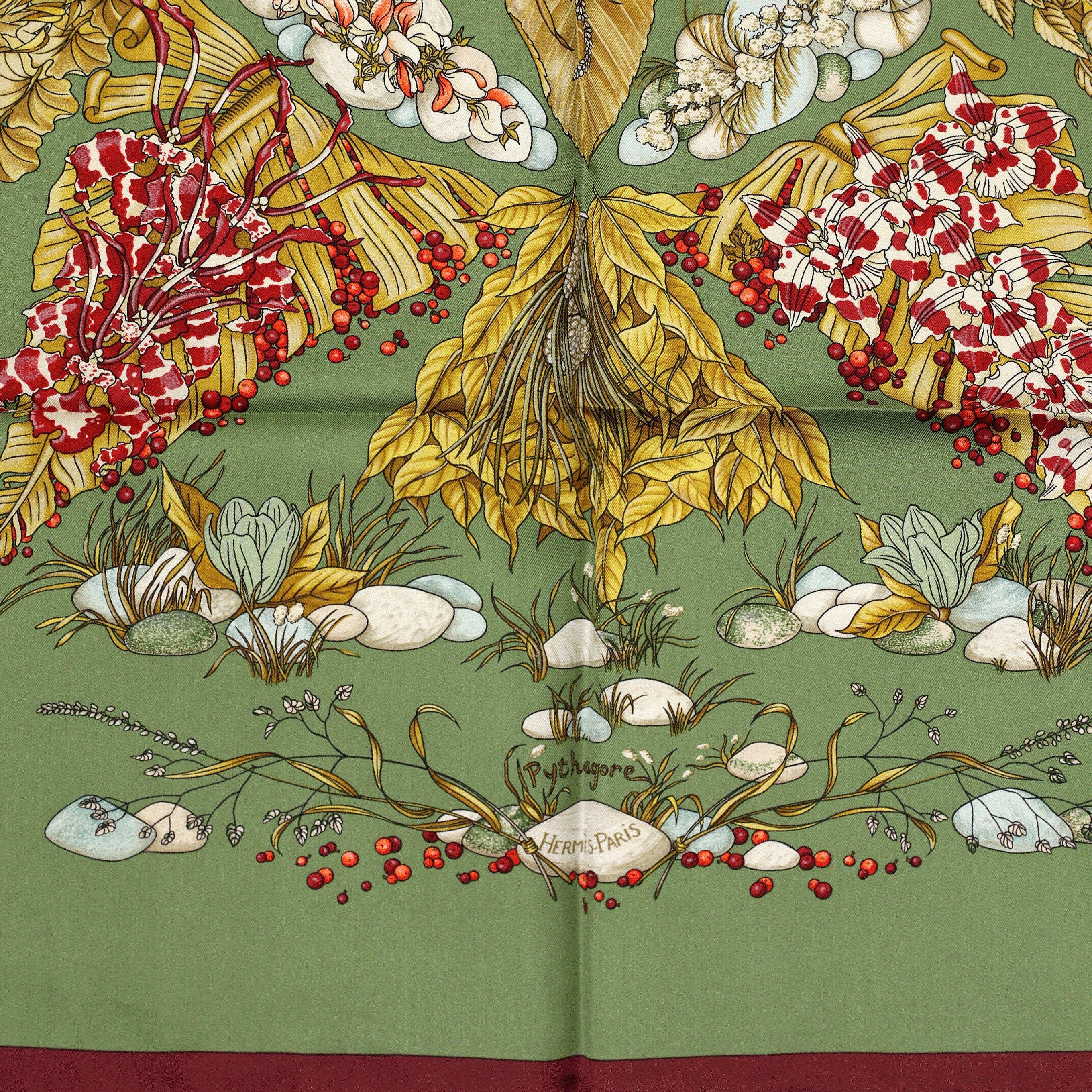 Hermes Scarf "Pythagore" by Zoe Pauwels 90cm Silk