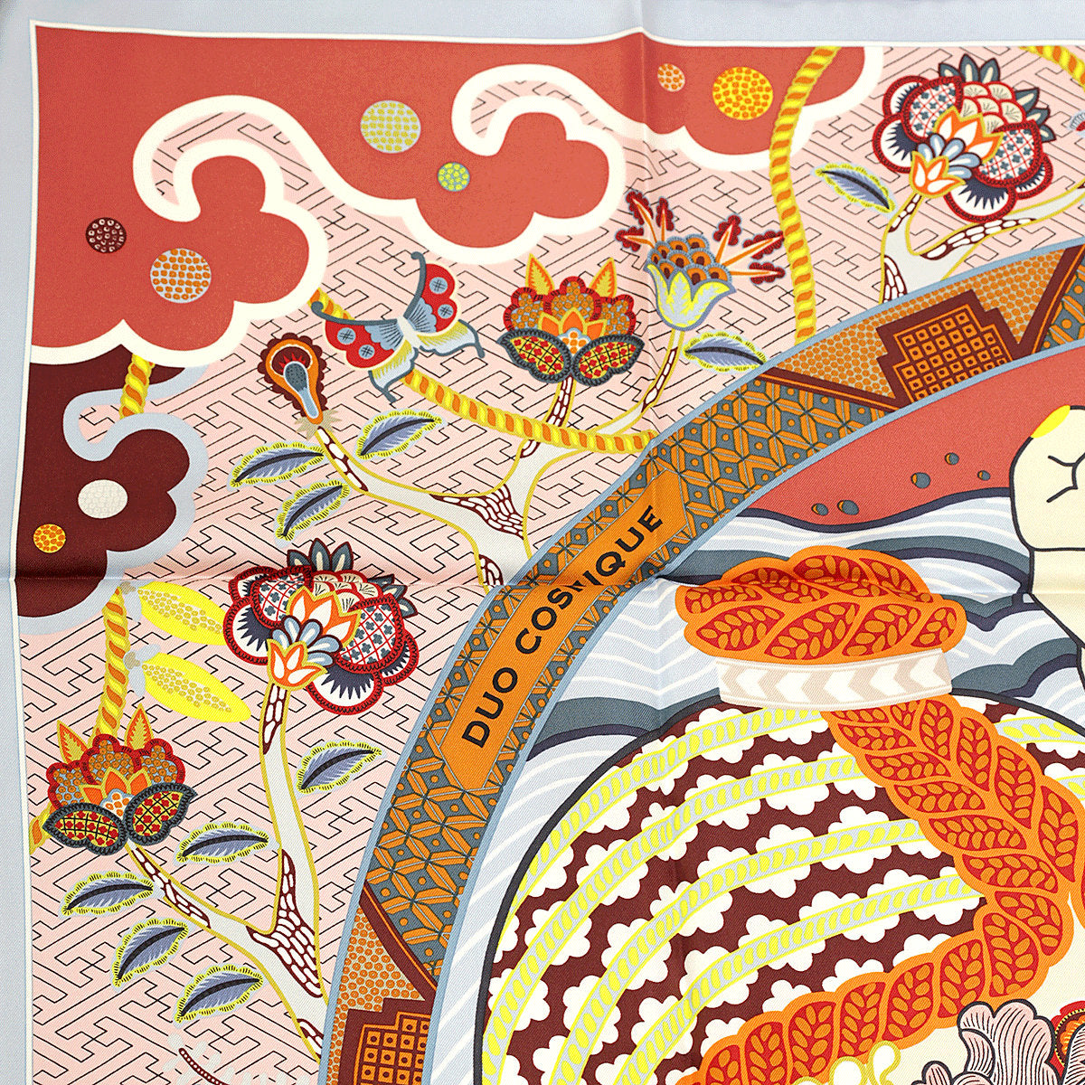 Hermes Scarf "Duo Cosmique" by Kohei Kyomori 90cm Silk | Carre Foulard