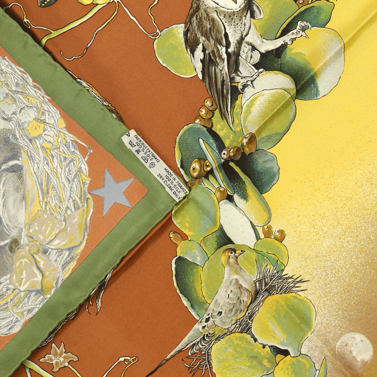 Hermes Scarf "Faune et Flora du Texas" by Kermit Oliver 90cm Silk | GRAIL Carre Foulard