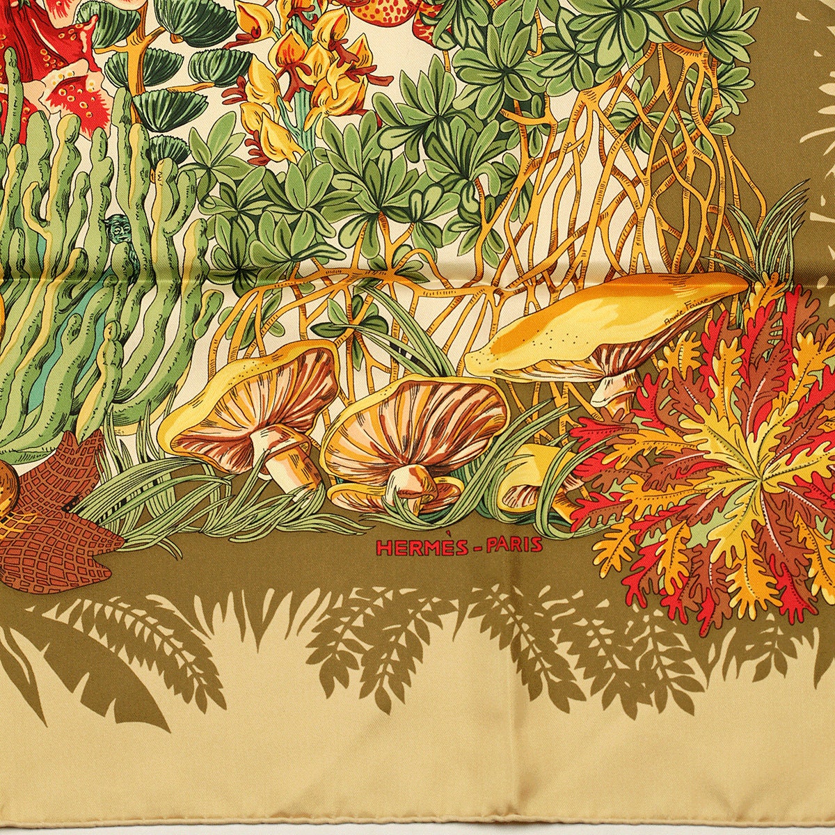 HERMES/エルメス カレ90 L’ILE DESERTE 無人島 e_3 楽天市場】新品同様 HERMES エルメス スカーフ シルク L'Ile Deserte