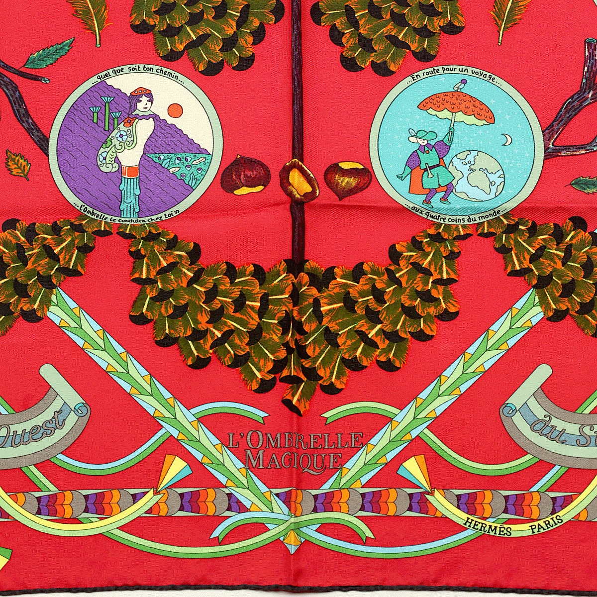 Hermes Scarf "Ombrelle Magique" by Pierre Marie 90cm Silk | Carre Foulard