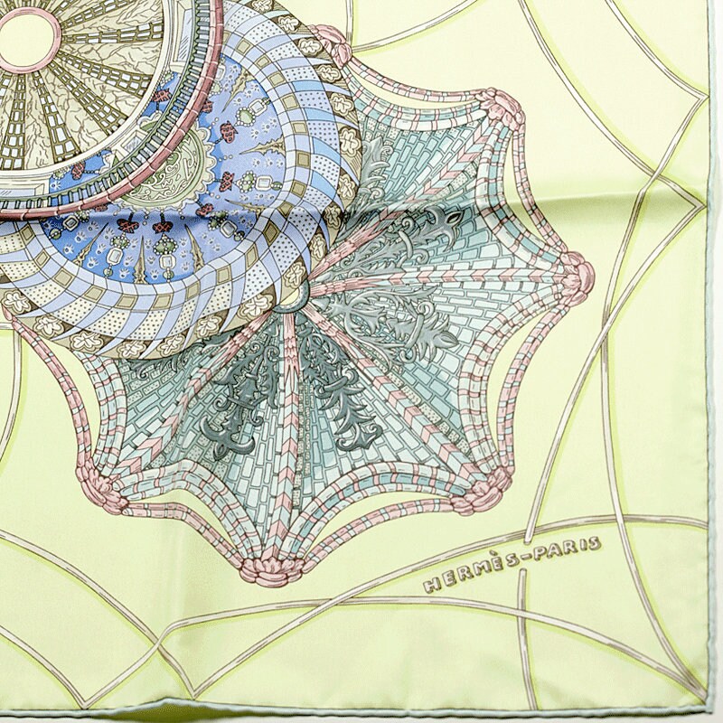 Hermes Scarf "Domes Celestes" by Annie Faivre 90cm Silk