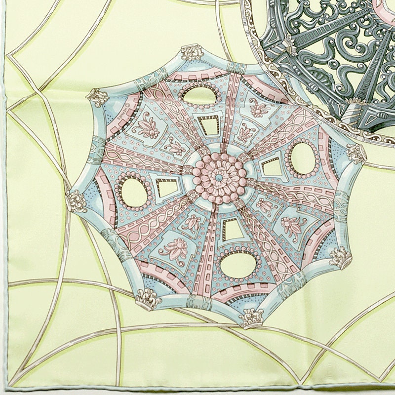 Hermes Scarf "Domes Celestes" by Annie Faivre 90cm Silk