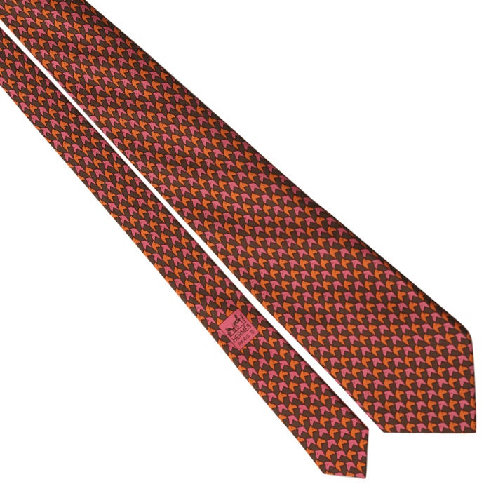 Hermes Men's Silk Tie Horse Heads Pattern 5327 | Necktie Cravate