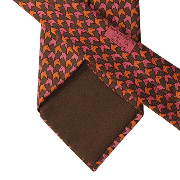 Hermes Men's Silk Tie Horse Heads Pattern 5327 | Necktie Cravate