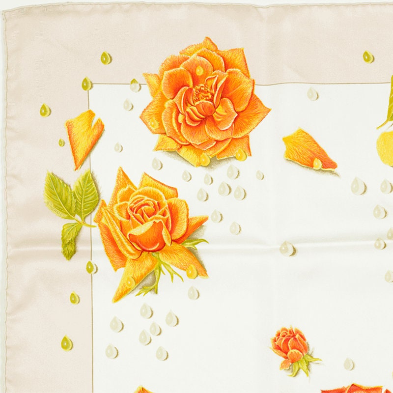 Hermes Scarf "La Rosee" by Anne Gavarni 90cm Silk | Carre Foulard