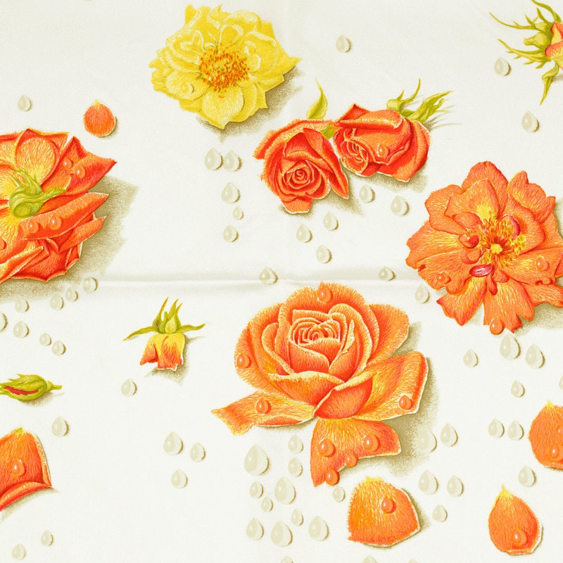 Hermes Scarf "La Rosee" by Anne Gavarni 90cm Silk | Carre Foulard