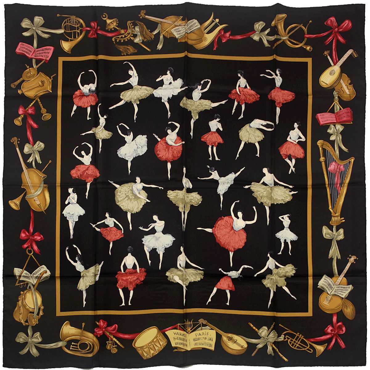 Hermes Scarf "La Danse" by Jean-Louis Clerc 90cm Silk | Carre Foulard