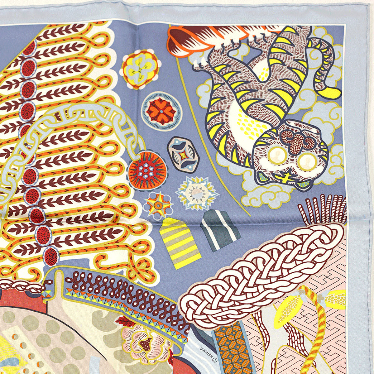 Hermes Scarf "Duo Cosmique" by Kohei Kyomori 90cm Silk | Carre Foulard