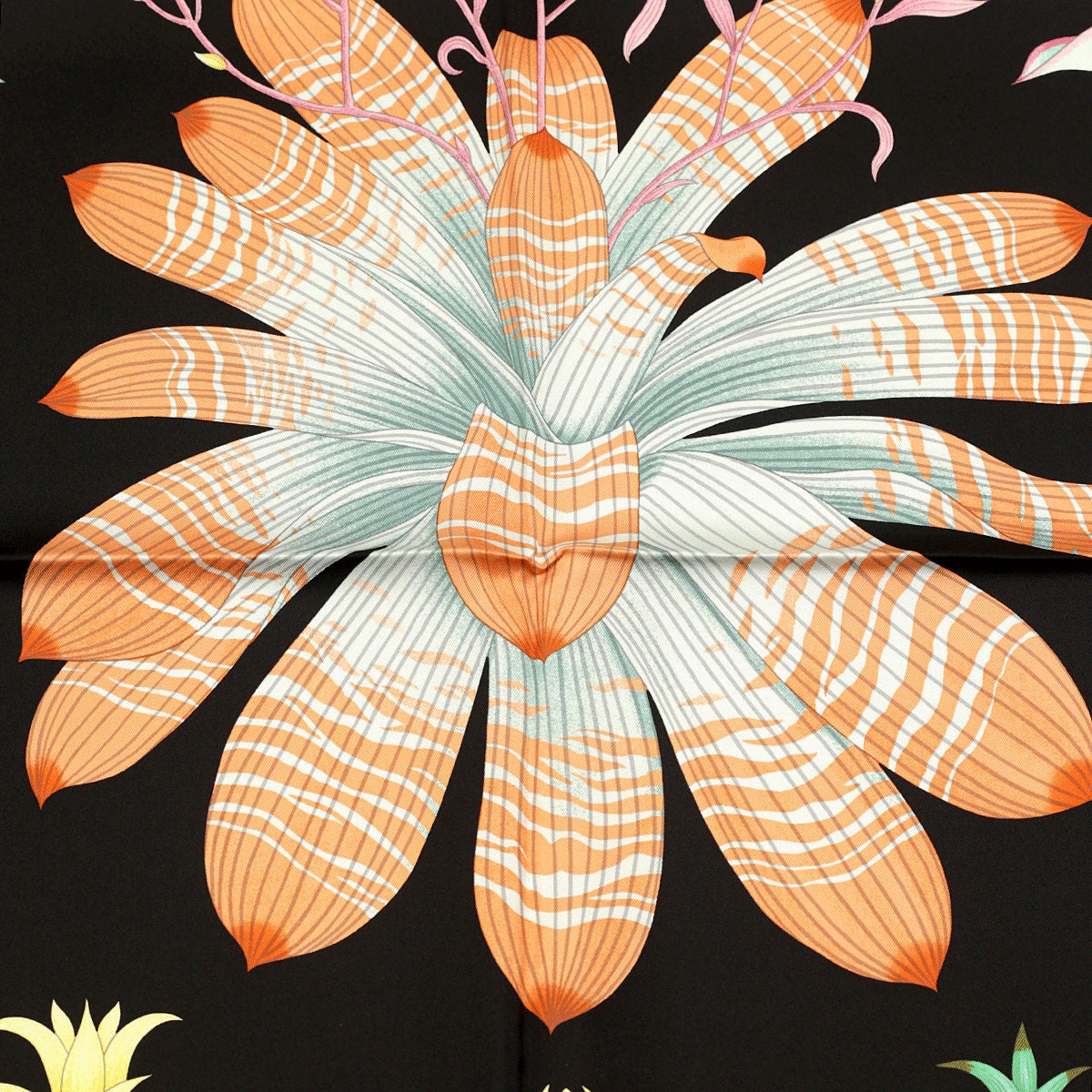 Hermes Scarf "Index Bromeliaceae" by Katie Scott 90cm Silk | Carre Foulard NWT