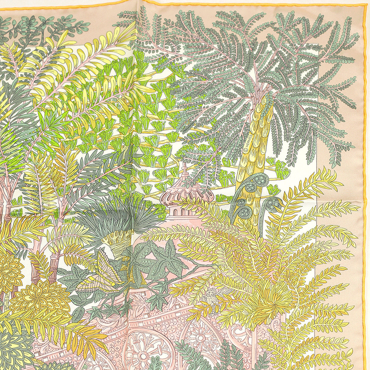 Hermes Scarf "Jardin a Sintra" by Annie Faivre 90cm Silk | Foulard Carre